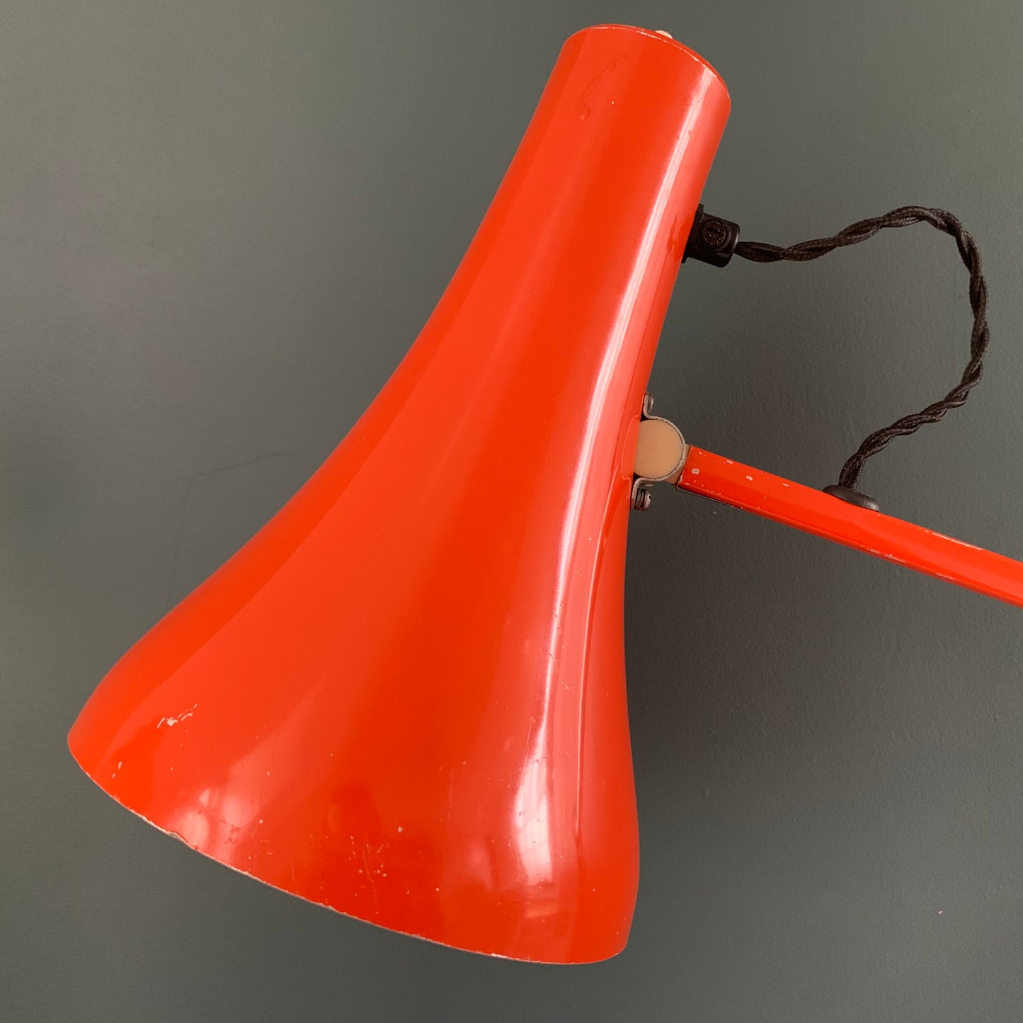 Vintage Orange Anglepoise Desk Office Lamp 1970s 1980s British Design