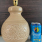 Vintage English Staffordshire Peach Ceramic Table Lamp Brentleigh Ware 1950s British