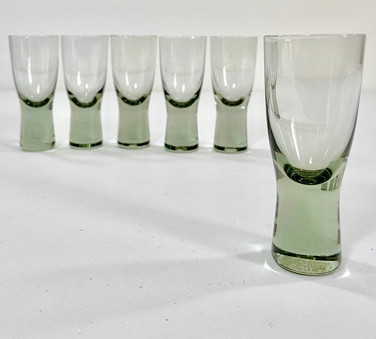 Vintage Holmegaard Canada Smoked Akvavit Shot Glasses Danish Modern Design Mens Presents