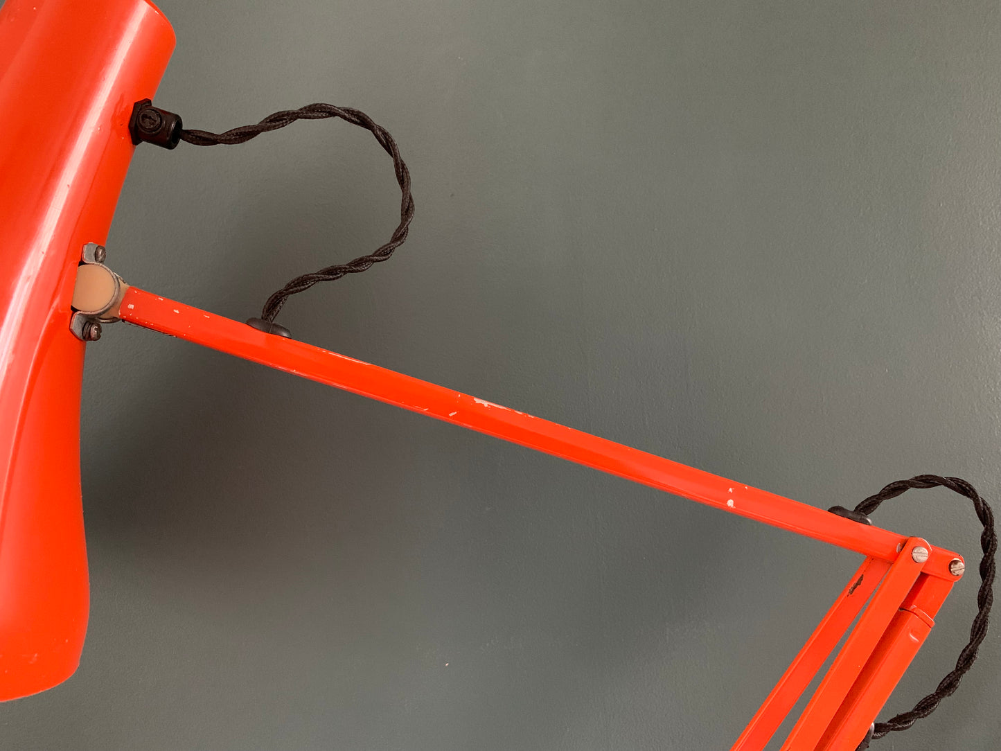 Vintage Orange Anglepoise Desk Office Lamp 1970s 1980s British Design