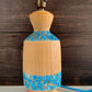 Bitossi Rimini Blue Pottery Table Lamp Ceramic 1960s 1970s Turquoise