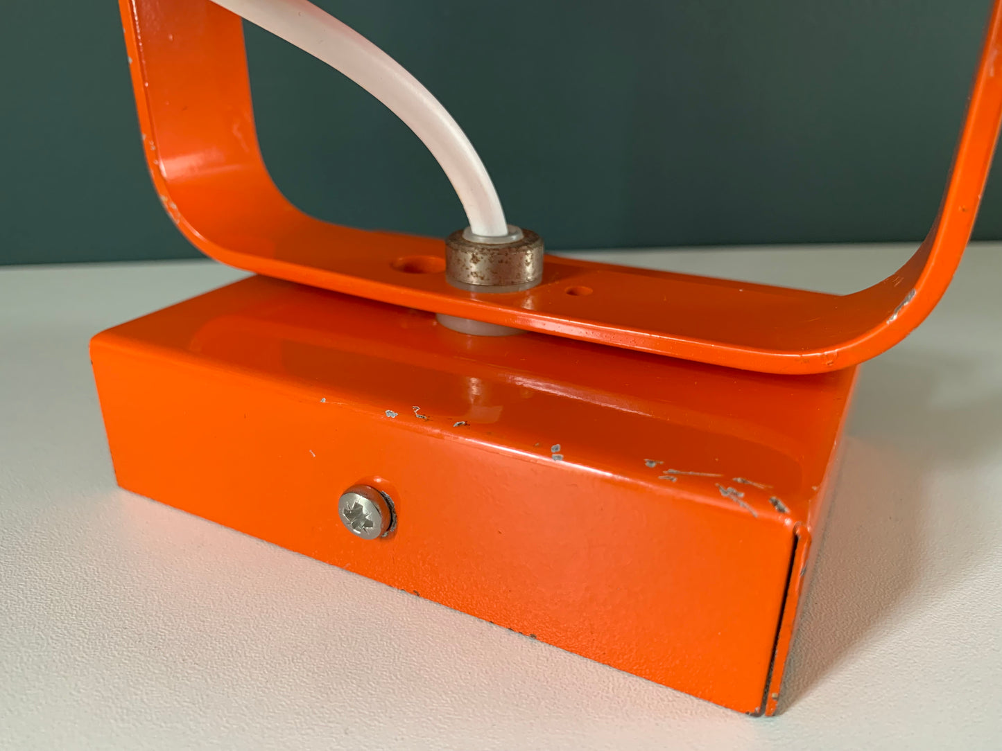 Vintage Danish Finnerup Orange Spot Light Ceiling Wall Lamp Industrial Design