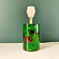 Shattaline British Green Table Lamp Cracked Resin Crushed Ice Vintage Retro Atomic Era Shatterline