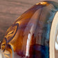 Soholm Pottery Amber Blue Danish Table Lamp Vintage 1960s Retro 1015