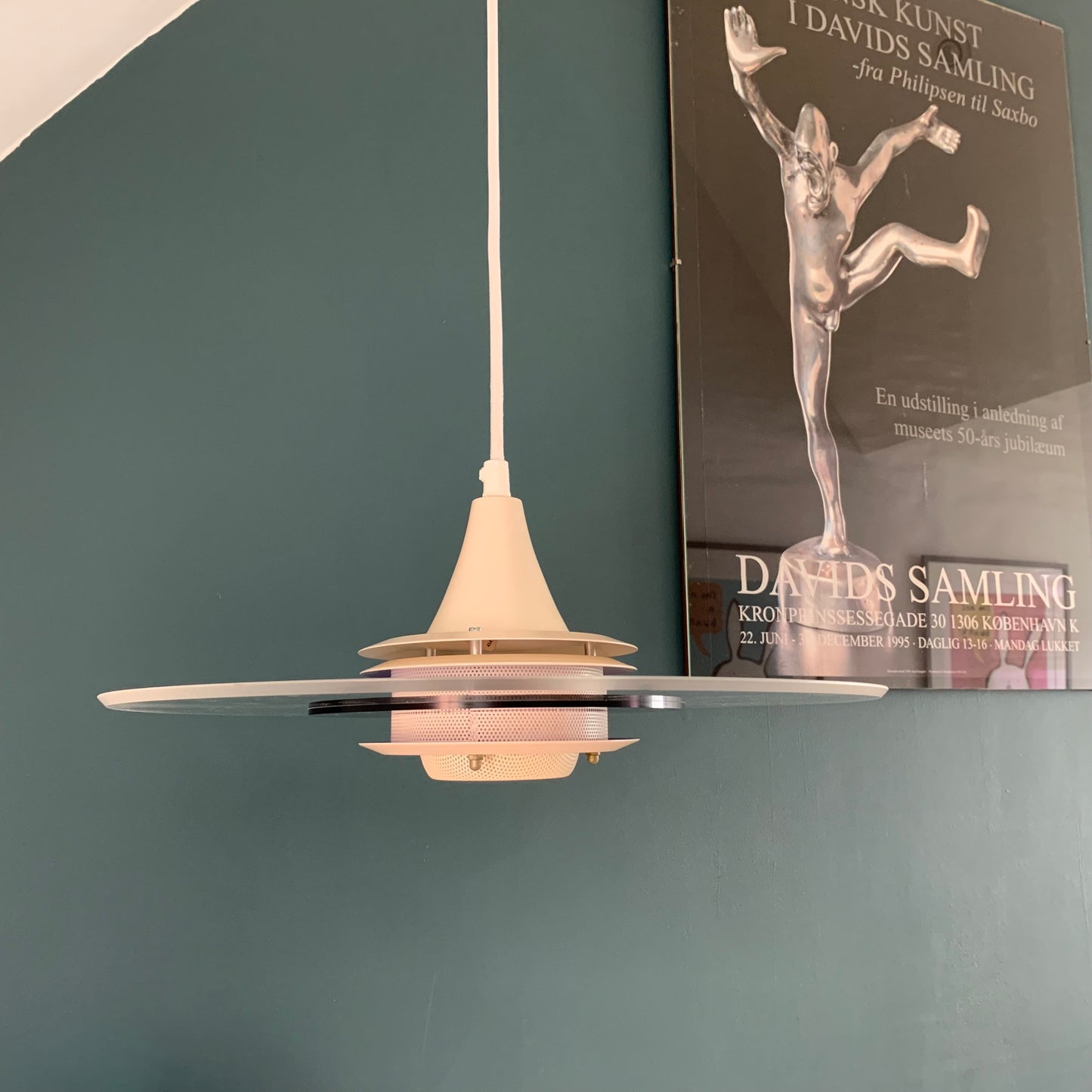 Mid Century Danish Ceiling Pendant Lamp Space Age Retro Scandinavian