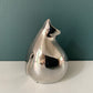 Boxed Dansk Designs Silver Cat Paperweight Swedish Danish Retro Vintage Office Job Work
