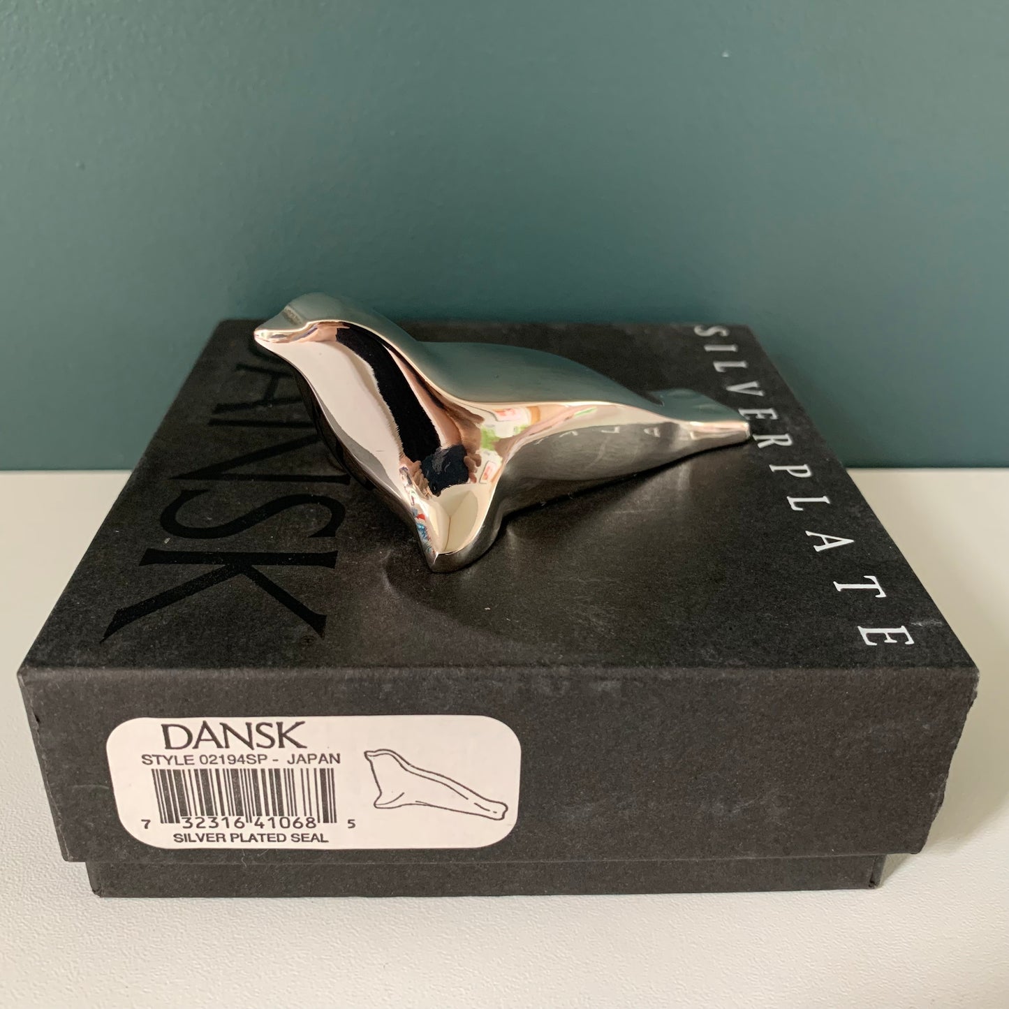 Dansk Designs Boxed Silver Plated Seal Paperweight Danish Swedish Vintage Gifts Presents Office