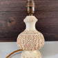 Mid Century Italian Cream Bristolia Ceramic Table Lamp