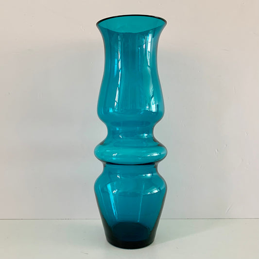 Ryd Swedish Turquoise Blue Glass Bud Vase 1960s 1970s Vintage Retro Scandinavian
