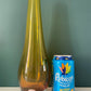 Vintage Swedish Johansen Orrefors Amber Yellow Glass Vase 1970s