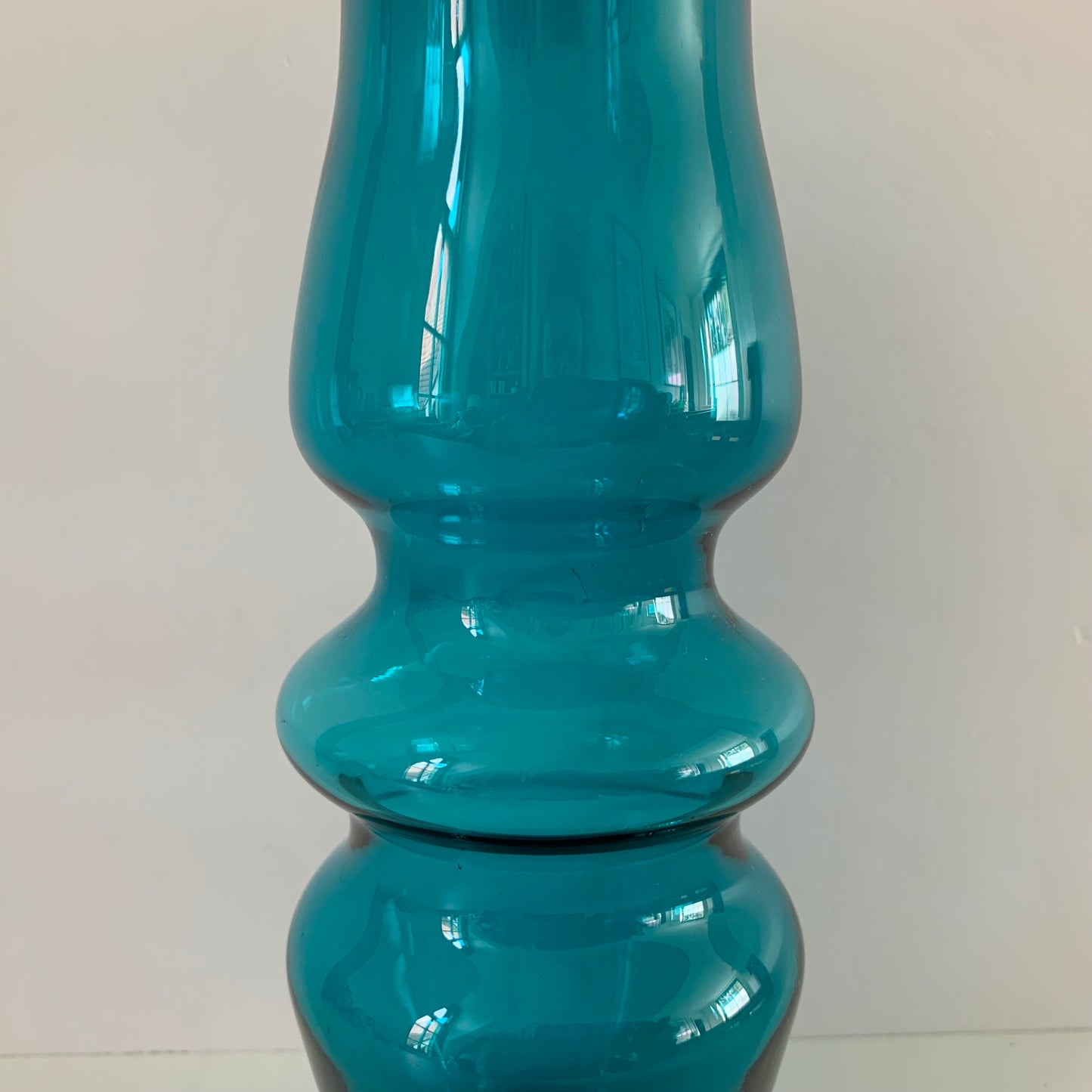 Ryd Swedish Turquoise Blue Glass Bud Vase 1960s 1970s Vintage Retro Scandinavian