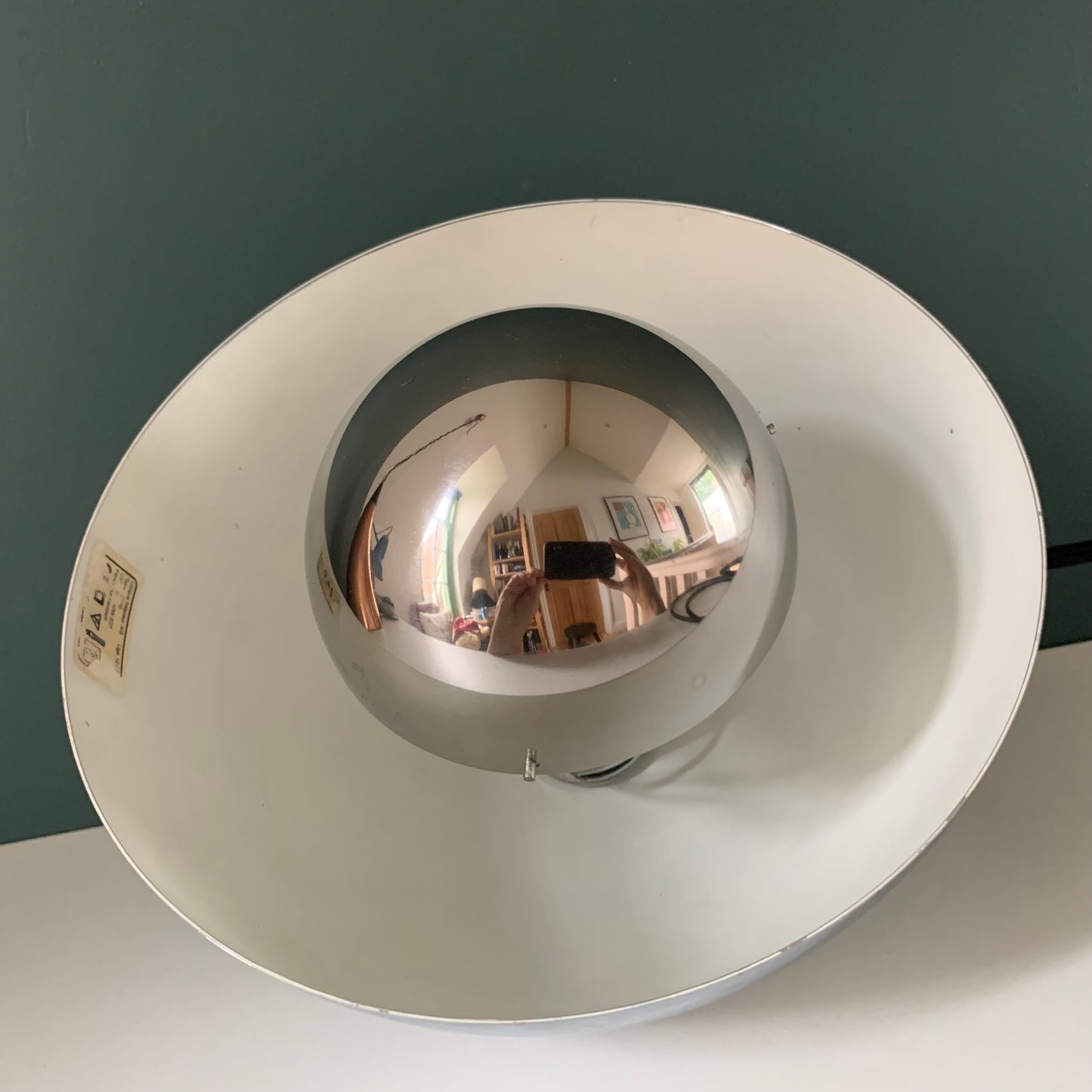 Original Verner Panton Flowerpot Danish Pendant Lamp VP1 Chrome Ceiling Light