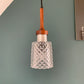 Mid Century Danish Swedish Teak Glass Teak Pendant Ceiling Lamp Scandinavian Light