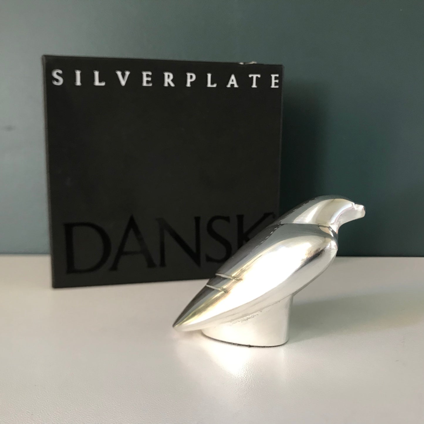 Boxed Dansk Designs Eagle Bird Paperweight Danish Swedish Falcon Presents
