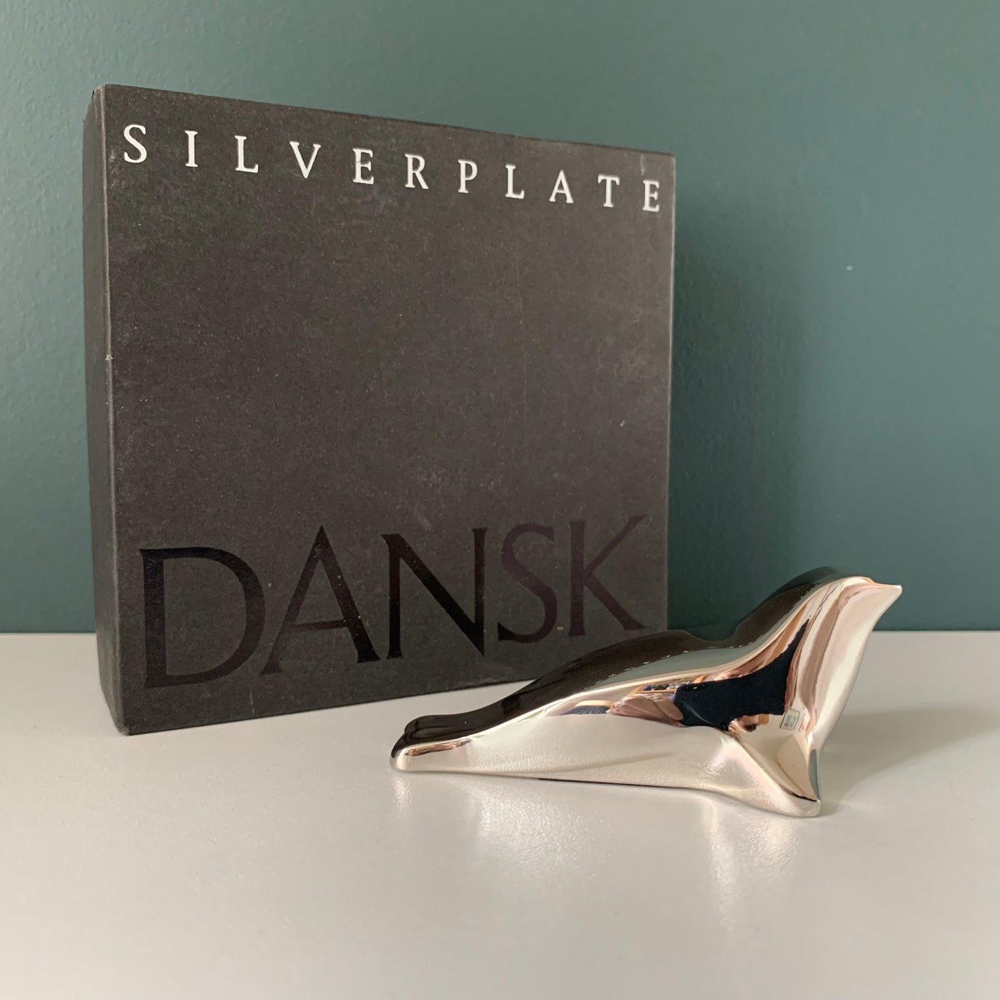 Dansk Designs Boxed Silver Plated Seal Paperweight Danish Swedish Vintage Gifts Presents Office