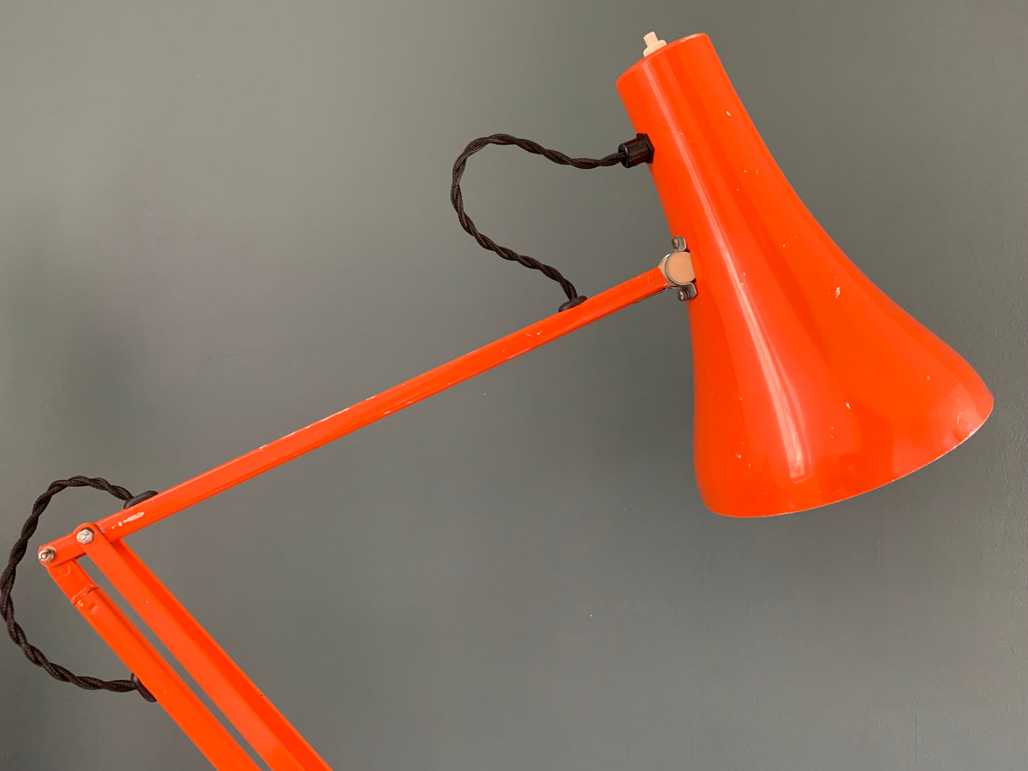 Vintage Orange Anglepoise Desk Office Lamp 1970s 1980s British Design