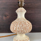 Mid Century Italian Cream Bristolia Ceramic Table Lamp