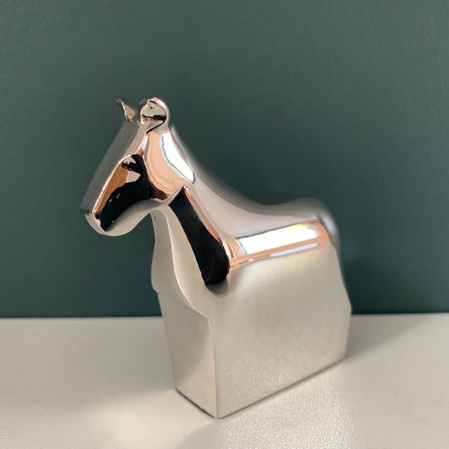 Vintage Dansk Silver Horse Paperweight Boxed Danish Designs Gifts
