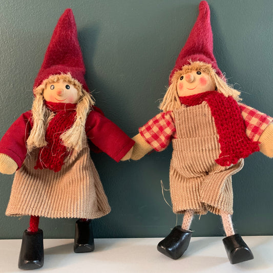 Vintage Traditional Danish Christmas Elves Decorations