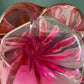 Large Val St Lambert Pink Crystal Glass Table Lamp 1930s 1940s