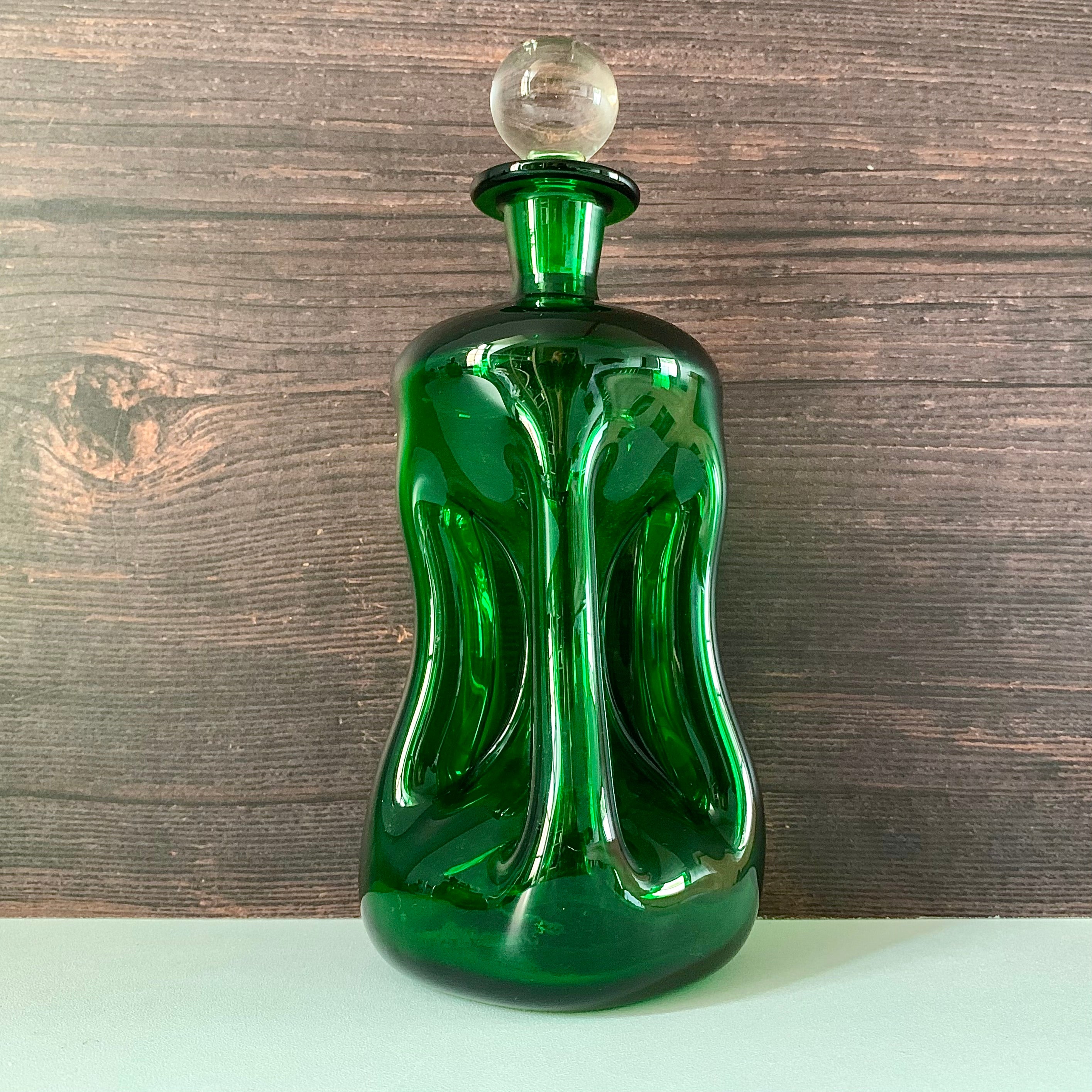 HOLMEGAARDE COPENHAGEN Mid-century Modern CARAFE, Retro Scandinavian Collectible Glassware, Fogliet Decanter with Original 2024 Box