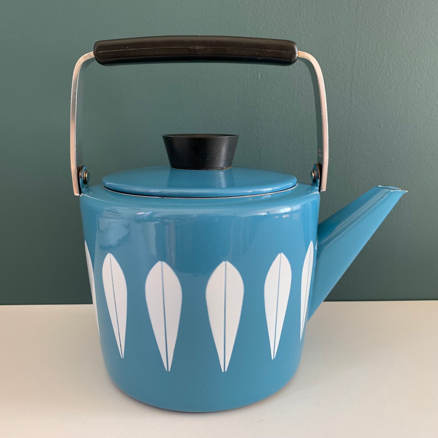 Cathrine Holm Blue Lotus Kettle 1960s Norwegian Scandinavian Scandi Style Design