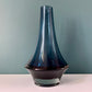 Riihimaki Midnight Blue Glass Vase Finnish 1379 1960s 1970s Rocket Atomic