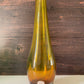 Vintage Swedish Johansen Orrefors Amber Yellow Glass Vase 1970s