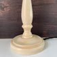 Vintage Cream Wood British Candle Stick Table Lamp 1980s