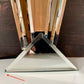Vintage Art Deco Style Mirror Glass Table Lamp 1980s