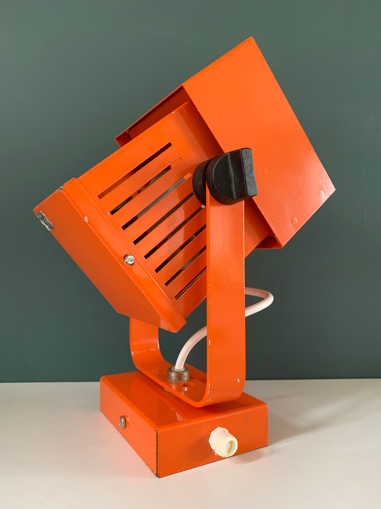 Vintage Danish Finnerup Orange Spot Light Ceiling Wall Lamp Industrial Design