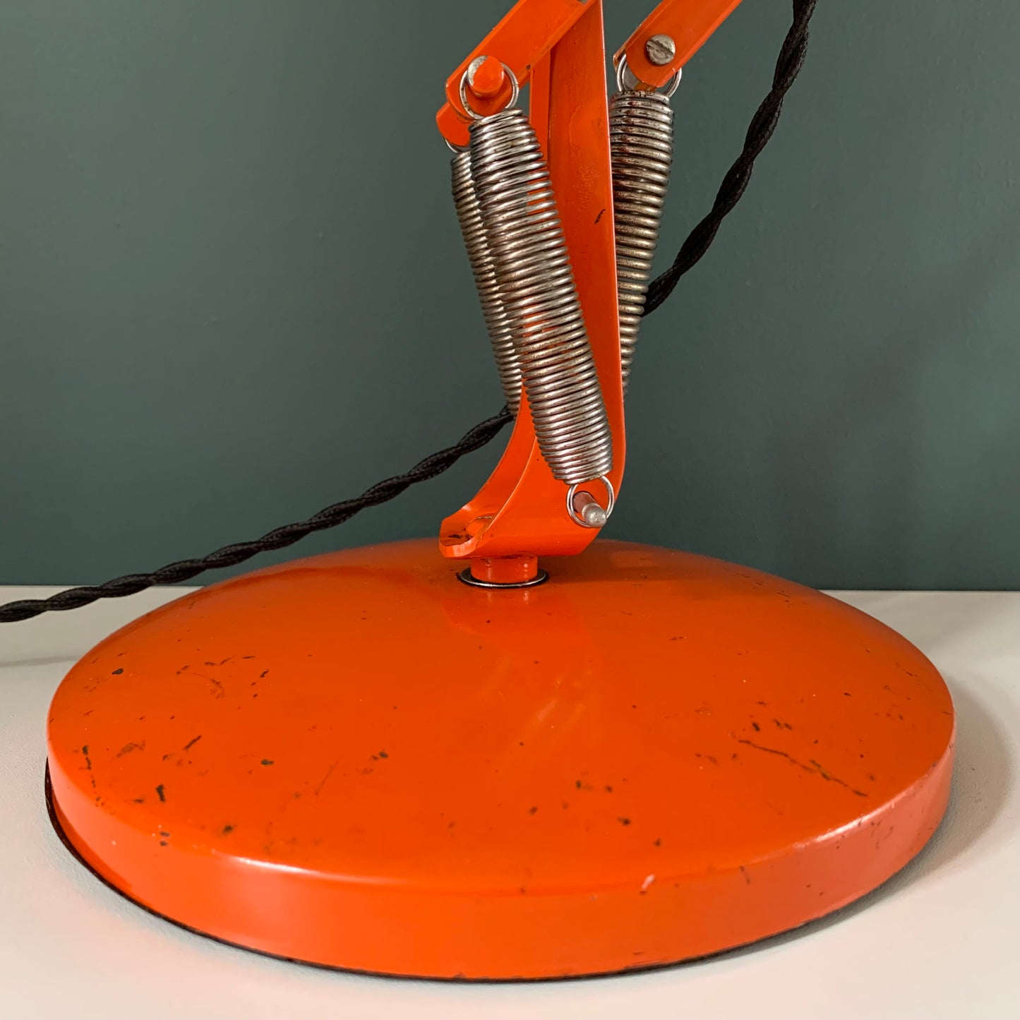 Vintage Orange Anglepoise Desk Office Lamp 1970s 1980s British Design