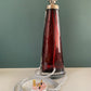 LARGE Orrefors Ruby Red Swedish Crystal Glass 1960s Table Lamp Carl Fagerlund Design