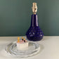 Soholm Danish Blue Table Lamp 1960s Pottery Scandi Bedside Light 3323