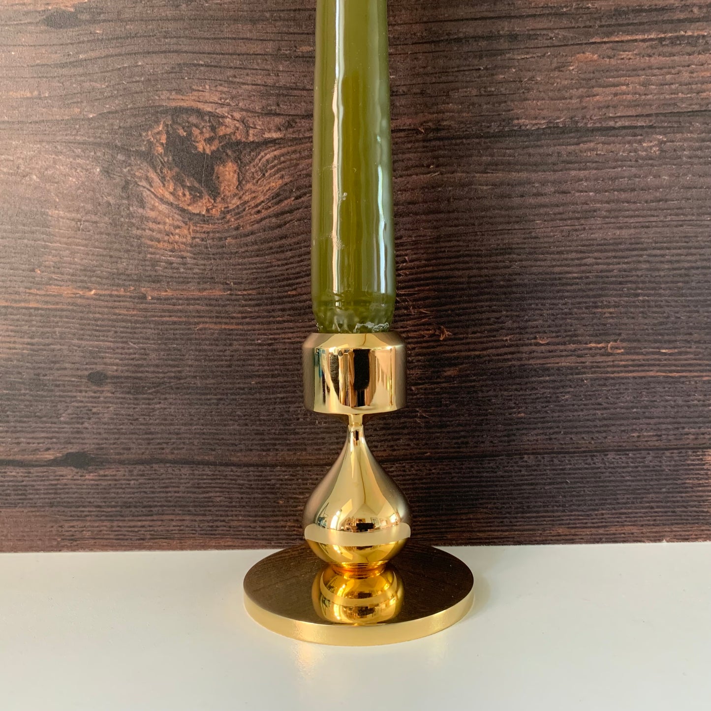 Asmussen 1 Drop Danish Gold Plated Candle Stick Holder 1970s Hamlet