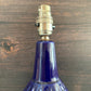Soholm Danish Blue Table Lamp 1960s Pottery Scandi Bedside Light 3323
