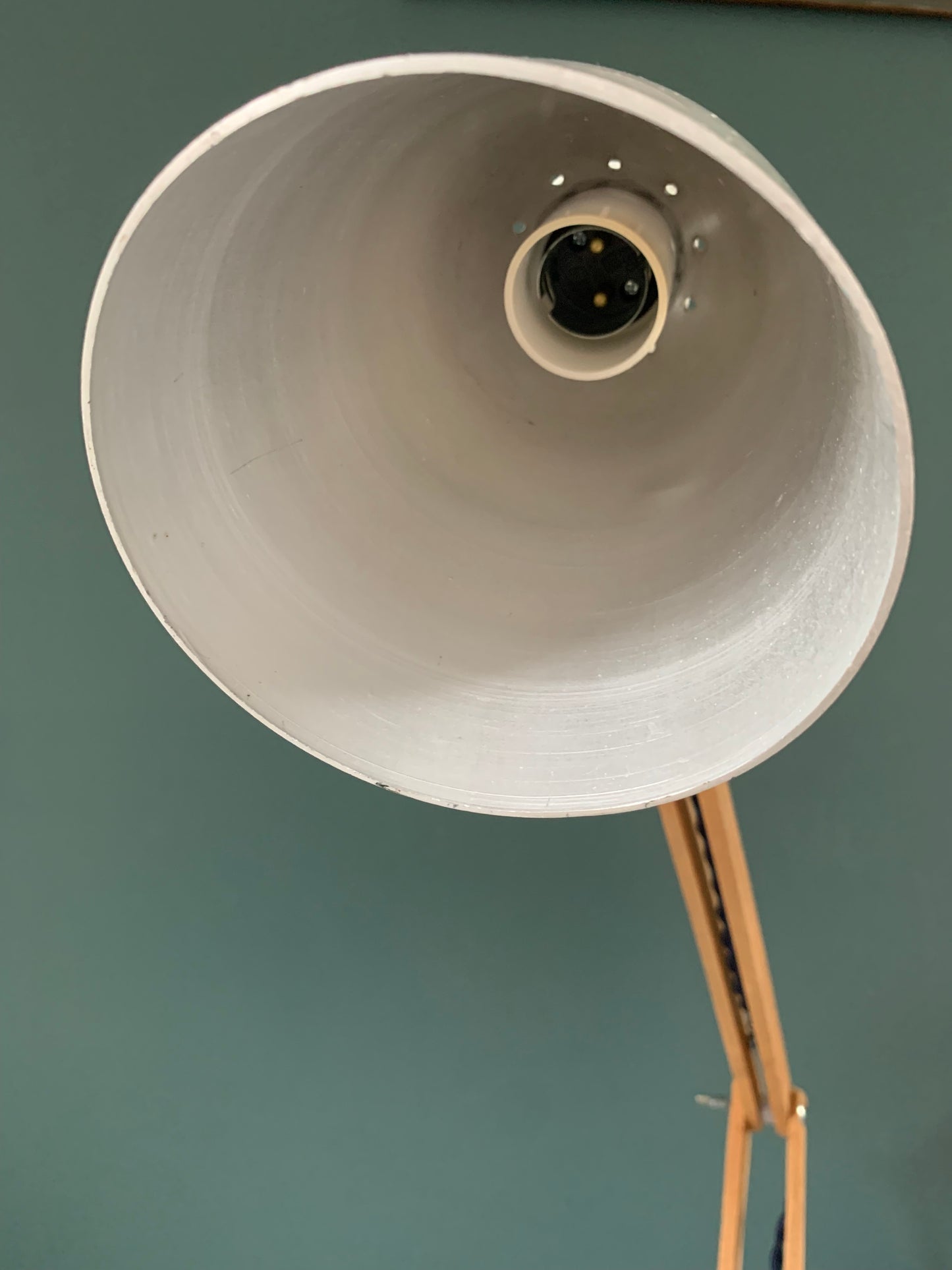 British 1970s White Maclamp Desk Lamp Retro Conran Design