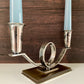 Art Deco Cohr Danish Silver Bronze Modernist Candle Holder Candleabra 1920s 1930s