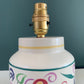Vintage English Poole Pottery Floral Ceramic Table Lamp 1950s British