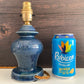 Vintage Royal Doulton Blue Sheerlite Ceramic Table Lamp 1960s English British