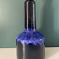 Vintage Danish Blue Pottery Table Lamp 1960s Faxe Fat Lava Style