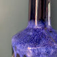 Vintage Danish Blue Pottery Table Lamp 1960s Faxe Fat Lava Style