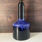 Vintage Danish Blue Pottery Table Lamp 1960s Faxe Fat Lava Style