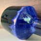 Vintage Danish Blue Pottery Table Lamp 1960s Faxe Fat Lava Style