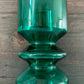 Riihimaki Turquoise Glass Vase Tamara Aladin 1472 Emerald Vintage 1960s 1970s Scandinavian Finnish Retro