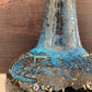 Mid Century Sejer Pottery Danish Blue Ceramic Table Lamp