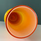 Mid Century Ryd Swedish Orange Hooped Glass Vase 1960s 1970s Atomic