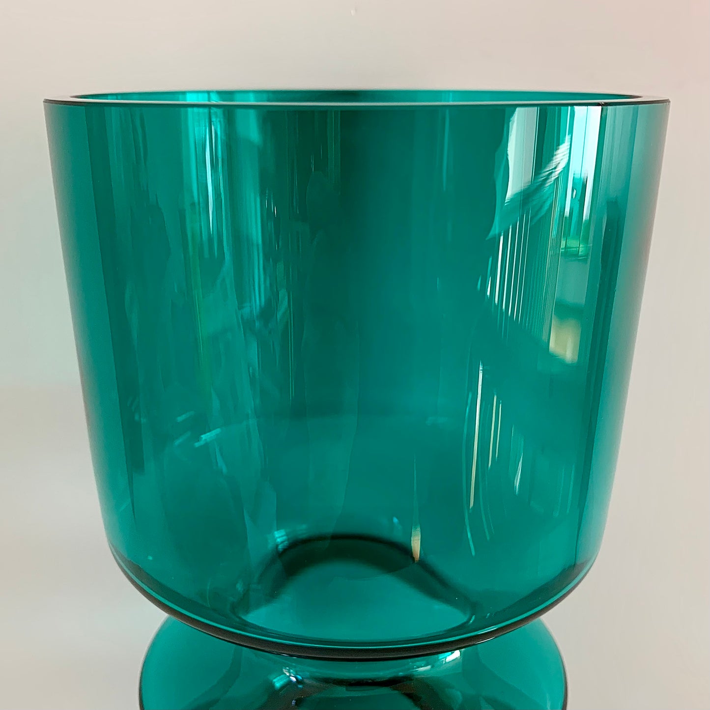 RARE Riihimaki Turquoise Green Glass Vase Tamara Aladin 1472 - Large Size