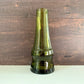 Riihimaki Vintage Olive Green Chimney Glass Vase Khaki Scandinavian Finnish Design