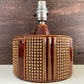 Poole Pottery Helios Brown Table Lamp Bedside British English 1960s Mid Century Modern